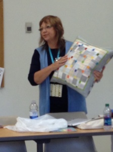 Our Fearless Leader Betsy will teach this modern pillow at Maine Quilts in July!