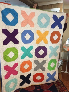 A charity quilt made last spring by guild members